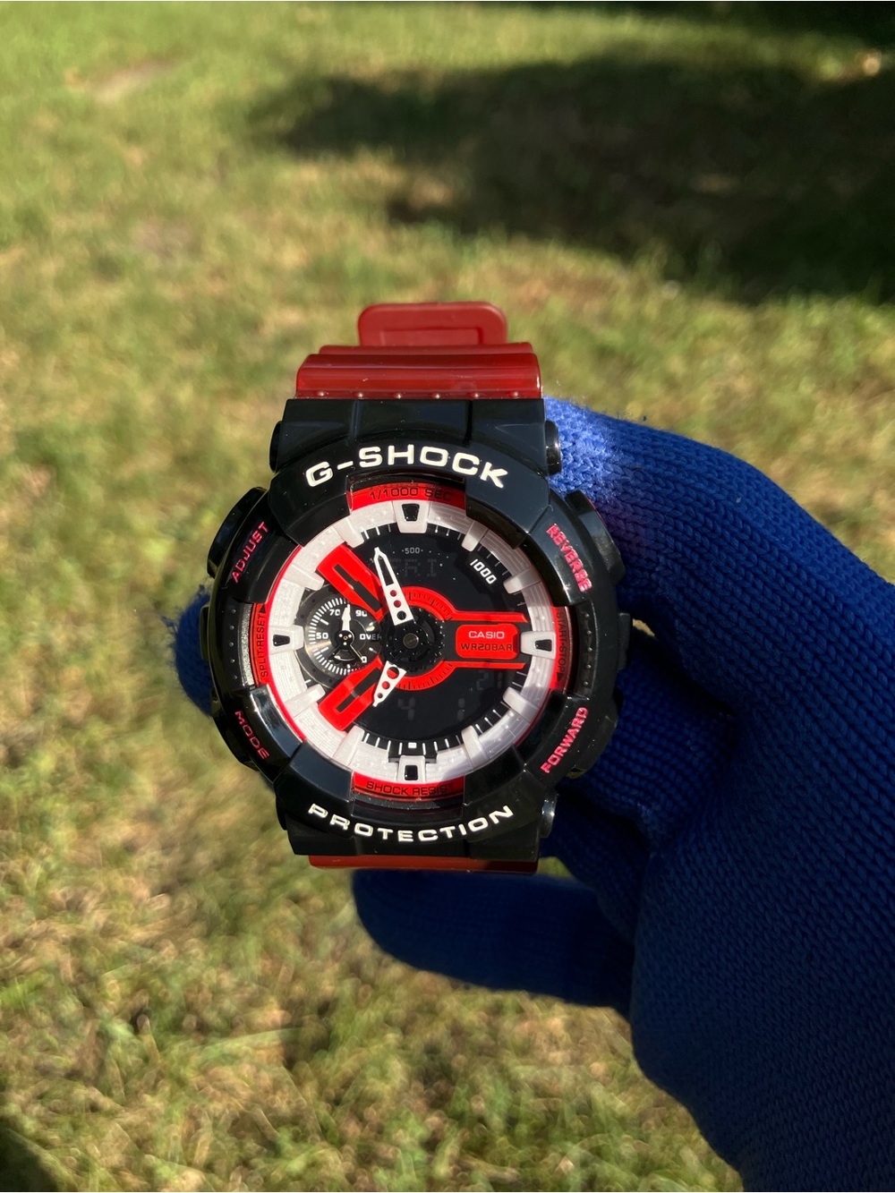 Custom G Shock Red and Black Colorway